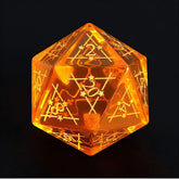 K9 Glass Dice Set – Hand-Carved Clear Crystal RPG Dice for D&D, Pathfinder & More